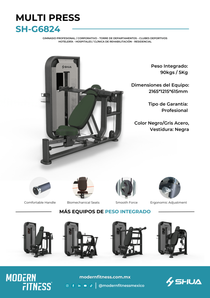 Equipa tu Gimnasio profesional y Corporativo, Torre de Departamentos, Clubes Deportivos y Golf, Hotelería, Hospitales y Clínica de Rehabilitación, Residencial